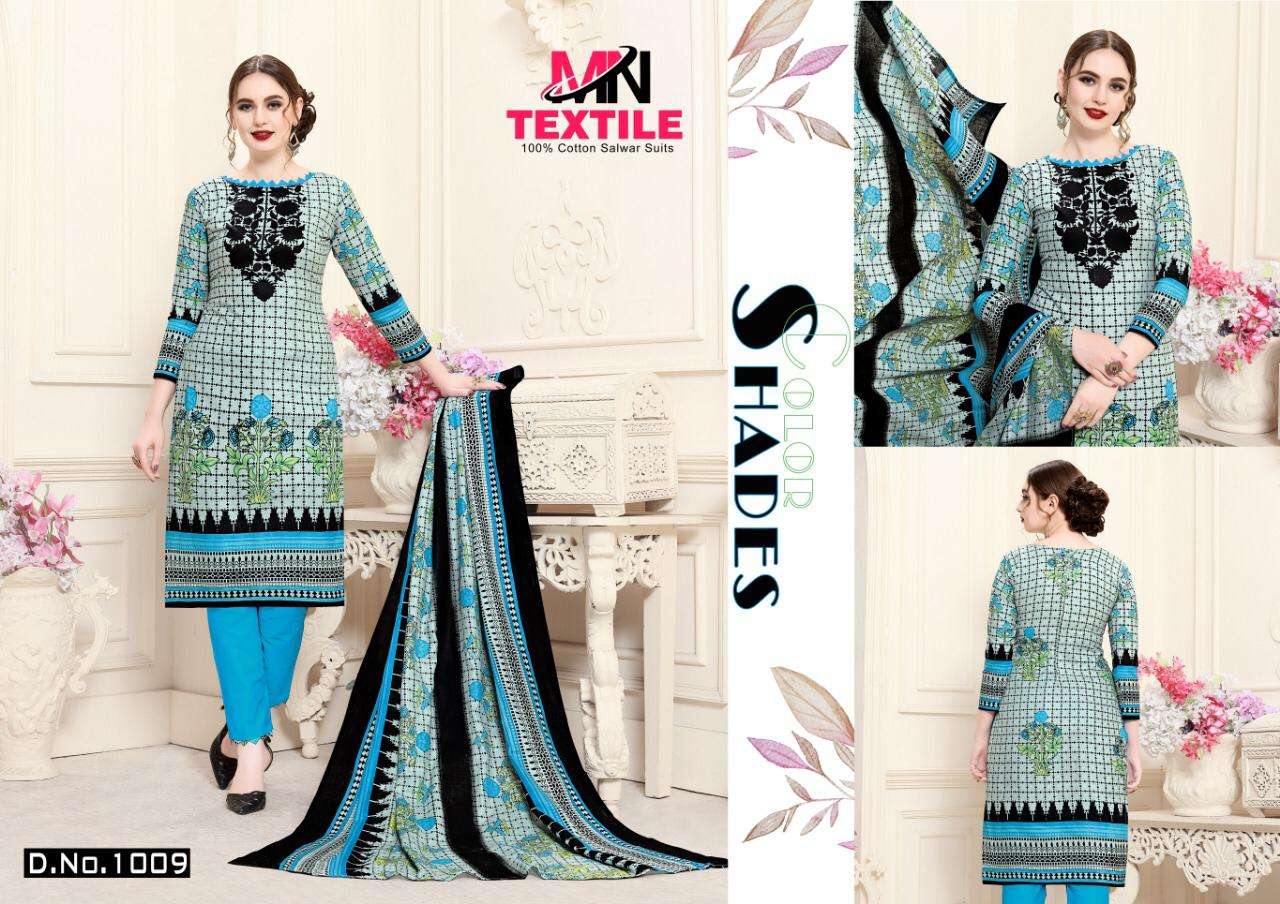 SHABNAM KARACHI QUEEN BY MN TEXTILE 1001 TO 1010 SERIES BEAUTIFUL SUITS STYLISH FANCY COLORFUL PARTY WEAR & OCCASIONAL WEAR COTTON PRINTED DRESSES AT WHOLESALE PRICE