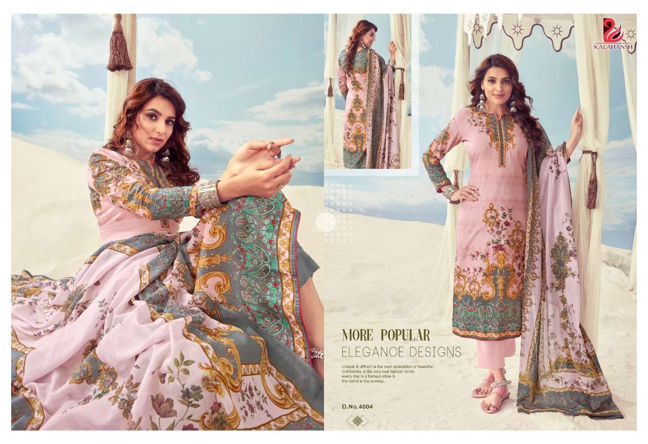 TANYA BY KALAHANSH 4001 TO 4006 SERIES BEAUTIFUL SUITS STYLISH FANCY COLORFUL PARTY WEAR & OCCASIONAL WEAR LAWN COTTON DIGITAL PRINTED DRESSES AT WHOLESALE PRICE