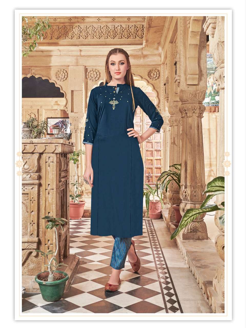 SENORITA BY RANG KALA 1001 TO 1008 SERIES BEAUTIFUL COLORFUL STYLISH FANCY CASUAL WEAR & READY TO WEAR HEAVY RAYON SLUB WITH EMBROIDERY KURTIS AT WHOLESALE PRICE