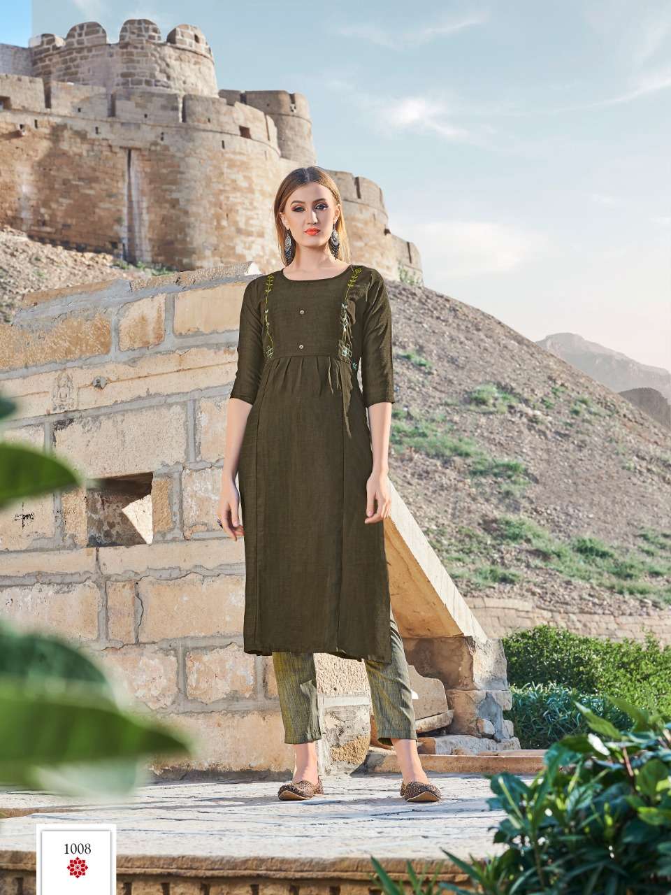 SENORITA BY RANG KALA 1001 TO 1008 SERIES BEAUTIFUL COLORFUL STYLISH FANCY CASUAL WEAR & READY TO WEAR HEAVY RAYON SLUB WITH EMBROIDERY KURTIS AT WHOLESALE PRICE