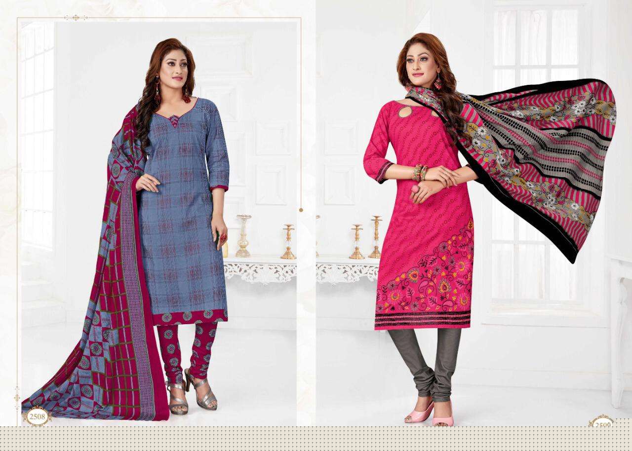 TARA VOL-25 BY COTTON PLUS 2501 TO 2516 SERIES INDIAN TRADITIONAL WEAR COLLECTION BEAUTIFUL STYLISH FANCY COLORFUL PARTY WEAR & OCCASIONAL WEAR PURE COTTON PRINTED DRESSES AT WHOLESALE PRICE