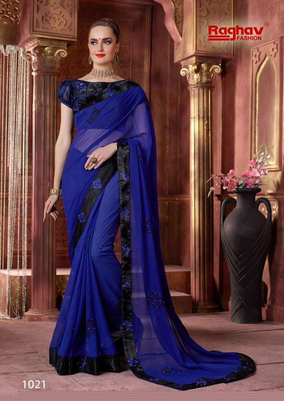 HIMANSHI VOL-3 BY RAGHAV FASHION 1031 TO 1030 SERIES INDIAN TRADITIONAL WEAR COLLECTION BEAUTIFUL STYLISH FANCY COLORFUL PARTY WEAR & OCCASIONAL WEAR CHIFFON PRINTED SAREES AT WHOLESALE PRICE
