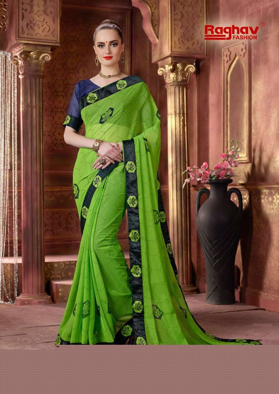 HIMANSHI VOL-3 BY RAGHAV FASHION 1031 TO 1030 SERIES INDIAN TRADITIONAL WEAR COLLECTION BEAUTIFUL STYLISH FANCY COLORFUL PARTY WEAR & OCCASIONAL WEAR CHIFFON PRINTED SAREES AT WHOLESALE PRICE