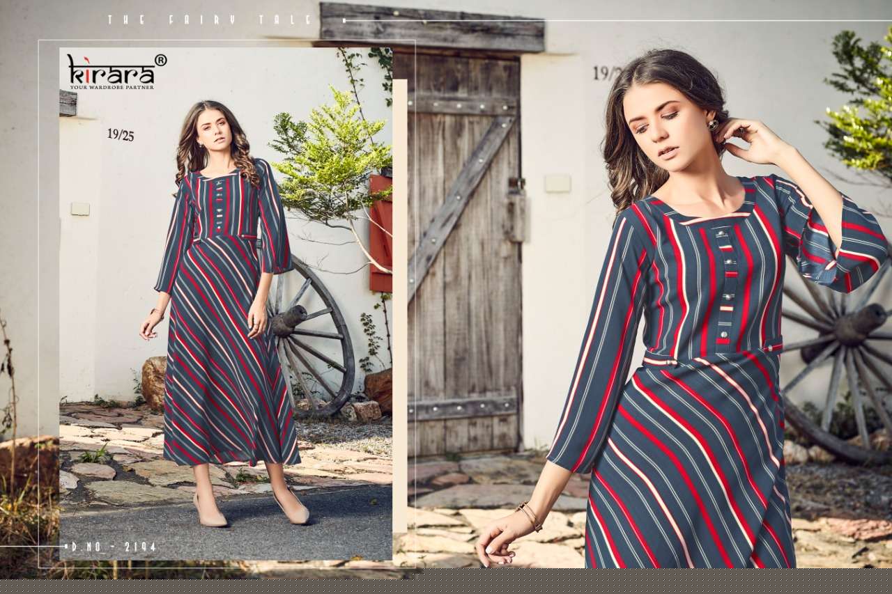 BERLIN BY KIRARA 2192 TO 2199 SERIES DESIGNER STYLISH FANCY COLORFUL CASUAL WEAR & ETHNIC WEAR INBOX PRINTED KURTIS AT WHOLESALE PRICE