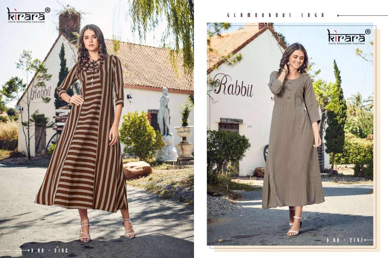 BERLIN BY KIRARA 2192 TO 2199 SERIES DESIGNER STYLISH FANCY COLORFUL CASUAL WEAR & ETHNIC WEAR INBOX PRINTED KURTIS AT WHOLESALE PRICE