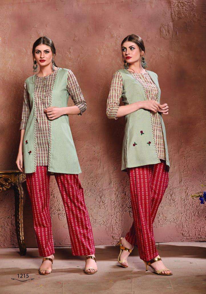 SEASONS BY FEMINISTA 1211 TO 1216 SERIES BEAUTIFUL STYLISH DESIGNER PRINTED CASUAL WEAR READY TO WEAR ETHNIC WEAR COTTON FLEX DIGITAL PRINTED KURTIS WITH PALAZZO AT WHOLESALE PRICE