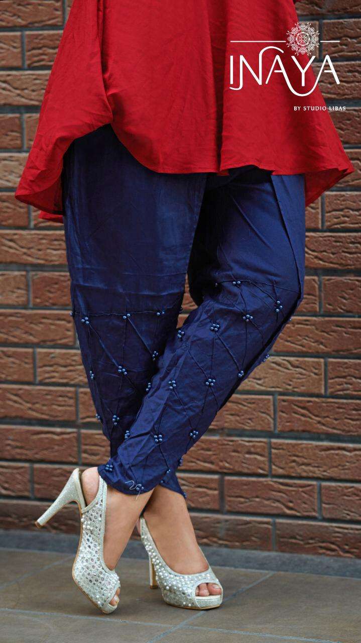 Tulip Pants Nx By Inaya Indian Traditional Wear Collection Beautiful Stylish Fancy Colorful Party Wear & Occasional Wear Cotton Satin Pants At Wholesale Price