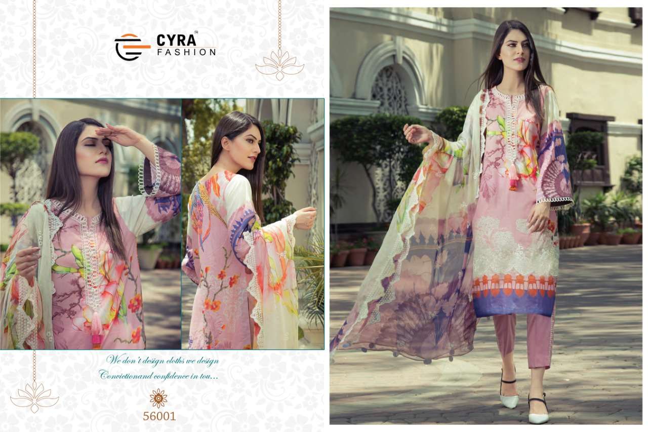 ANABIA BY CYRA FASHION 56001 TO 56006 SERIES BEAUTIFUL PAKISTANI SUITS COLORFUL STYLISH FANCY CASUAL WEAR & ETHNIC WEAR JAM COTTON WITH EMBROIDERY DRESSES AT WHOLESALE PRICE