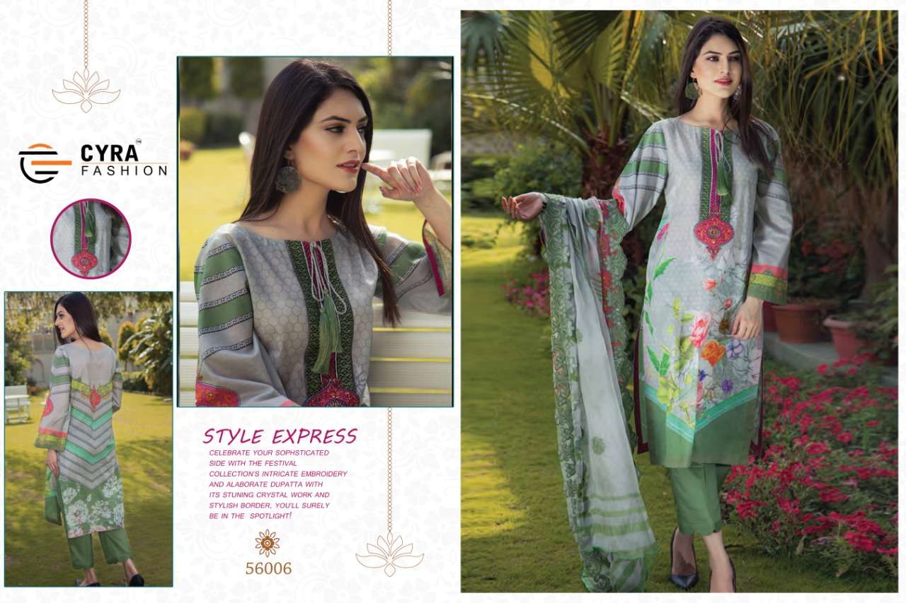 ANABIA BY CYRA FASHION 56001 TO 56006 SERIES BEAUTIFUL PAKISTANI SUITS COLORFUL STYLISH FANCY CASUAL WEAR & ETHNIC WEAR JAM COTTON WITH EMBROIDERY DRESSES AT WHOLESALE PRICE