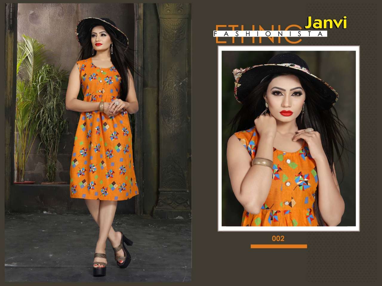 JANVI BY JAGDAMBA 001 TO 012 SERIES STYLISH FANCY BEAUTIFUL COLORFUL CASUAL WEAR & ETHNIC WEAR 14 KG RAYON KURTIS AT WHOLESALE PRICE