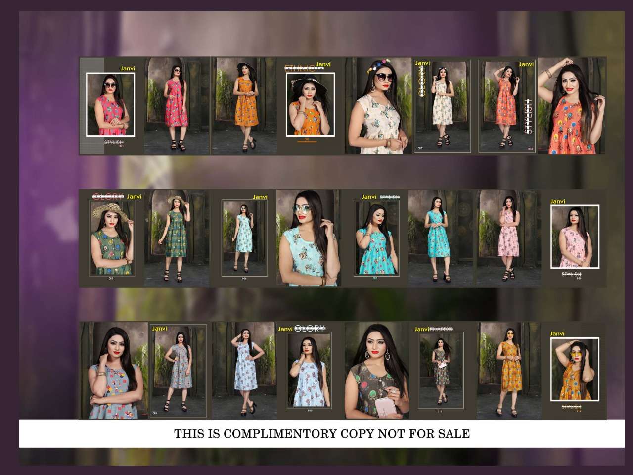 JANVI BY JAGDAMBA 001 TO 012 SERIES STYLISH FANCY BEAUTIFUL COLORFUL CASUAL WEAR & ETHNIC WEAR 14 KG RAYON KURTIS AT WHOLESALE PRICE