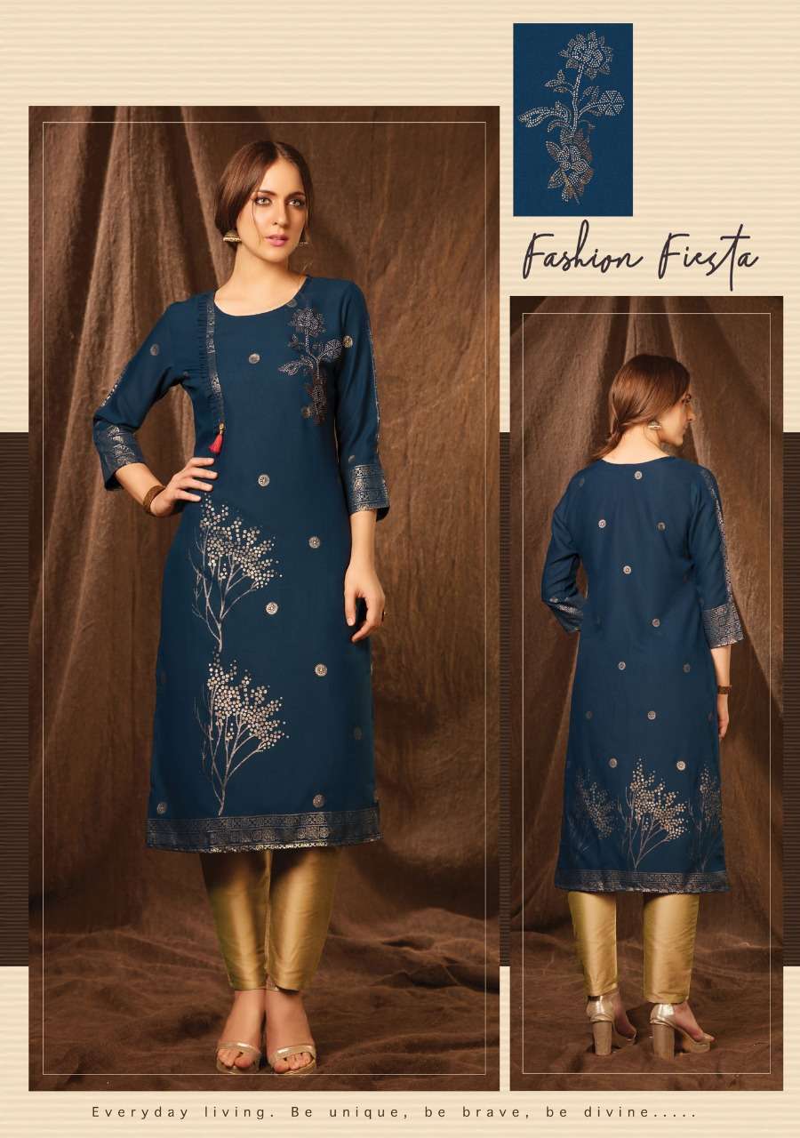 GRACE VOL-2 BY FEMINISTA 101 TO 108 SERIES STYLISH FANCY BEAUTIFUL COLORFUL CASUAL WEAR & ETHNIC WEAR HEAVY WEAVING RAYON FOIL PRINT KURTIS AT WHOLESALE PRICE