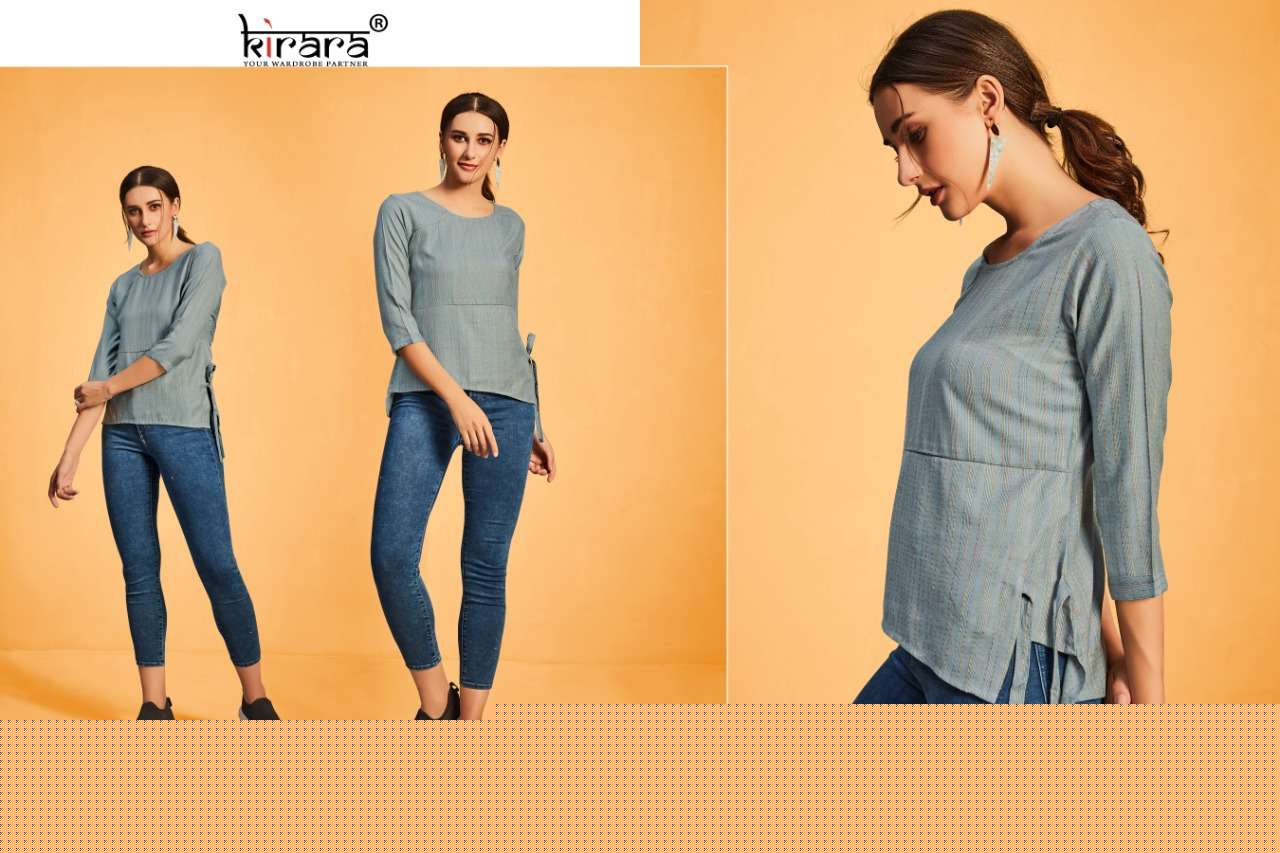 MERAKI VOL-3 BY KIRARA 2164 TO 2170 SERIES BEAUTIFUL COLORFUL STYLISH FANCY CASUAL WEAR & READY TO WEAR RAYON HANDLOOM TOPS AT WHOLESALE PRICE