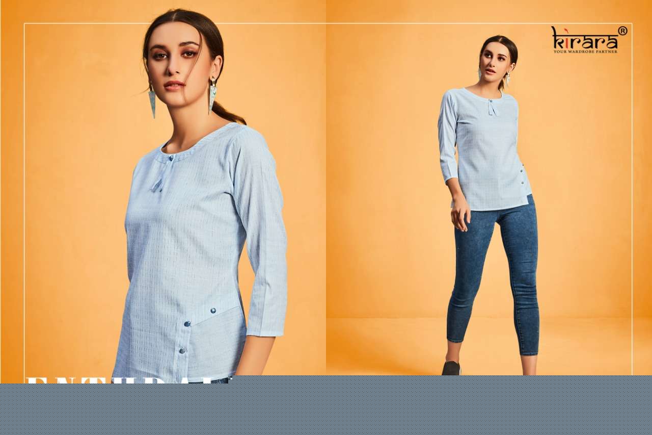 MERAKI VOL-3 BY KIRARA 2164 TO 2170 SERIES BEAUTIFUL COLORFUL STYLISH FANCY CASUAL WEAR & READY TO WEAR RAYON HANDLOOM TOPS AT WHOLESALE PRICE