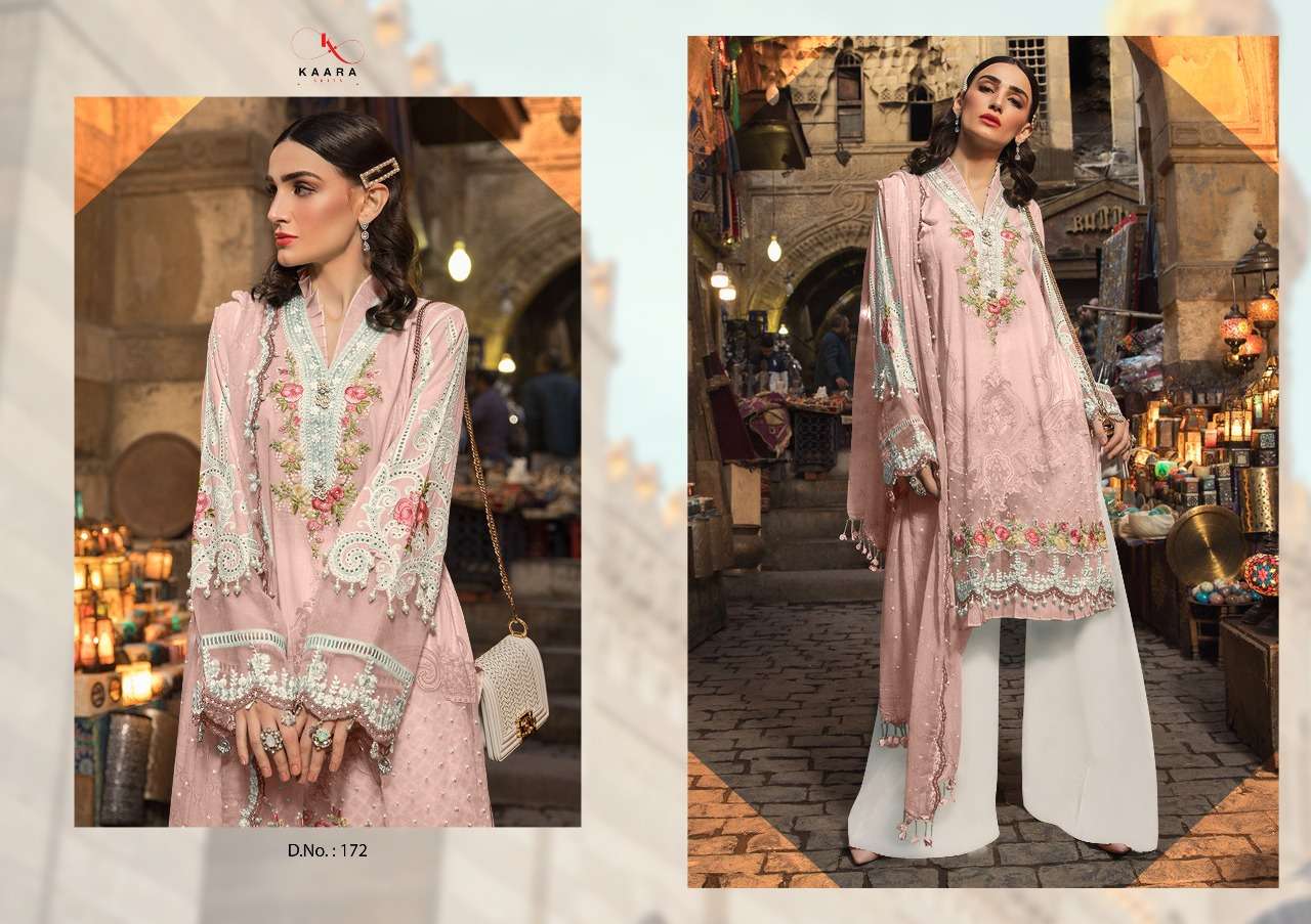MARIYA.B LAWN 20 20 SILVER BY KAARA SUITS 7113 TO 7118 SERIES DESIGNER SHARARA SUITS BEAUTIFUL STYLISH FANCY COLORFUL PARTY WEAR & OCCASIONAL WEAR PURE COTTON DRESSES AT WHOLESALE PRICE