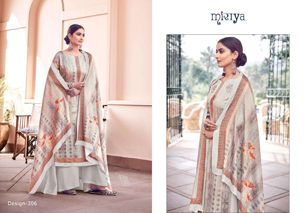 MIRAYA VOL-15 BY AARAV TRENDZ 305 TO 312 SERIES BEAUTIFUL STYLISH SHARARA SUITS FANCY COLORFUL CASUAL WEAR & ETHNIC WEAR & READY TO WEAR PURE JAM SILK SATIN DIGITAL PRINTED DRESSES AT WHOLESALE PRICE
