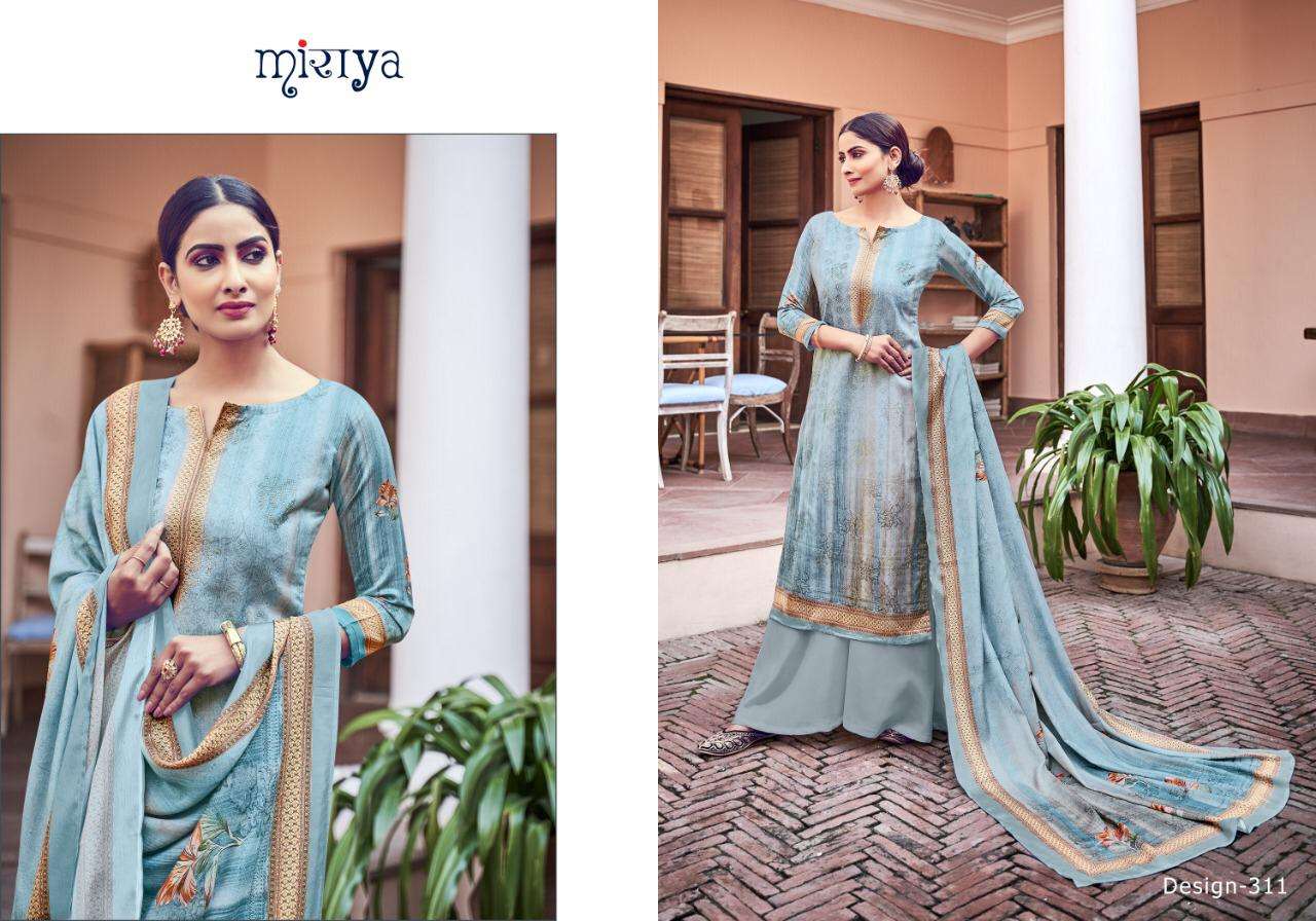 MIRAYA VOL-15 BY AARAV TRENDZ 305 TO 312 SERIES BEAUTIFUL STYLISH SHARARA SUITS FANCY COLORFUL CASUAL WEAR & ETHNIC WEAR & READY TO WEAR PURE JAM SILK SATIN DIGITAL PRINTED DRESSES AT WHOLESALE PRICE