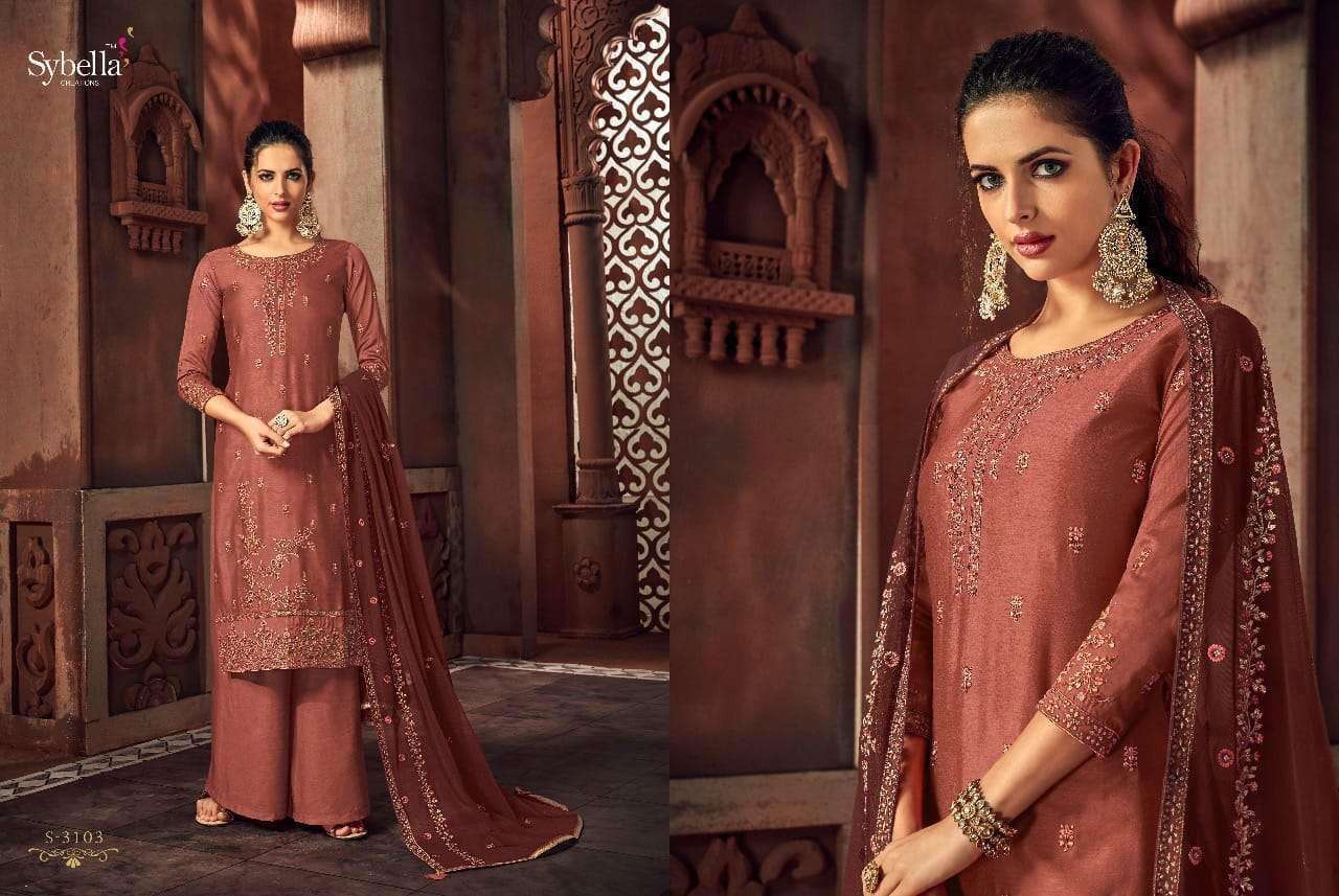 RIHANA NX BY SYBELLA 3101 TO 3105 SERIES BEAUTIFUL SUITS STYLISH FANCY COLORFUL PARTY WEAR & OCCASIONAL WEAR RASS SILK EMBROIDERED DRESSES AT WHOLESALE PRICE