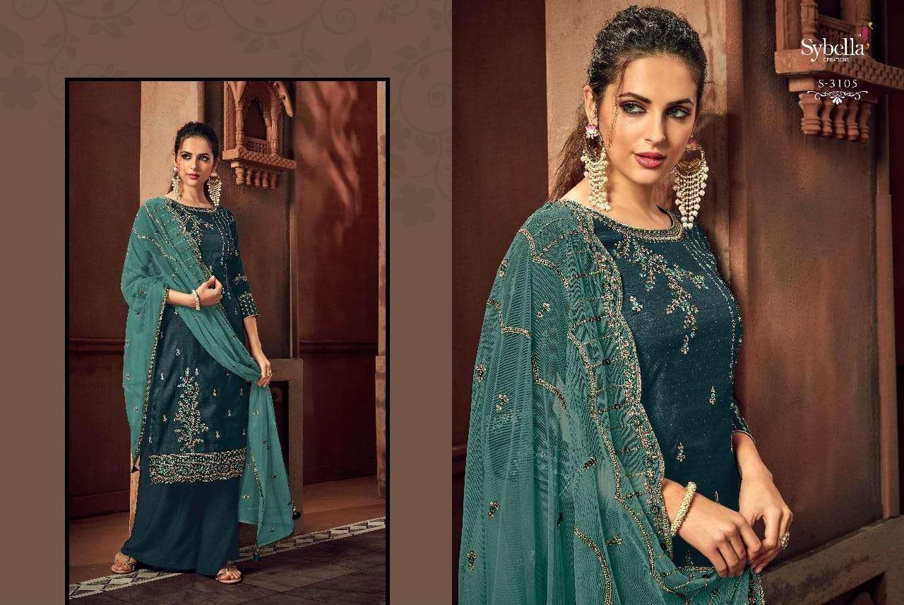 RIHANA NX BY SYBELLA 3101 TO 3105 SERIES BEAUTIFUL SUITS STYLISH FANCY COLORFUL PARTY WEAR & OCCASIONAL WEAR RASS SILK EMBROIDERED DRESSES AT WHOLESALE PRICE