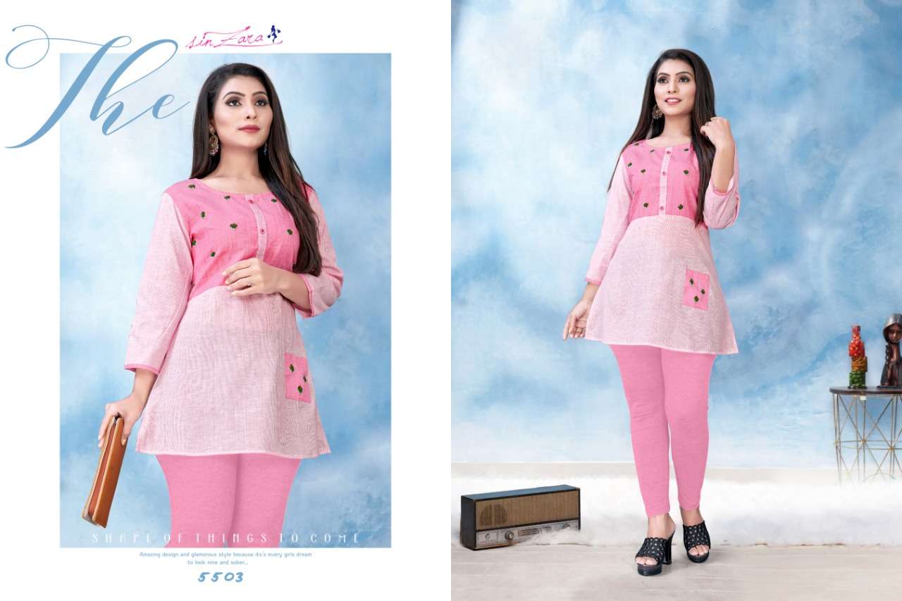 BLOOM BY SINZARA 5501 TO 5505 SERIES STYLISH FANCY BEAUTIFUL COLORFUL CASUAL WEAR & ETHNIC WEAR COTTON EMBROIDERY KURTIS AT WHOLESALE PRICE