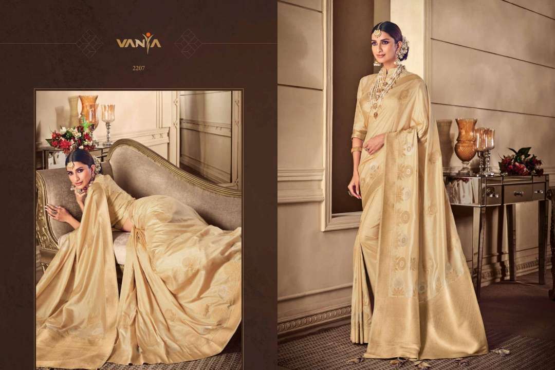 Vanya Vol-12 By Vanya 2201 To 2209 Series Indian Traditional Wear Collection Beautiful Stylish Fancy Colorful Party Wear & Occasional Wear Fancy Sarees At Wholesale Price