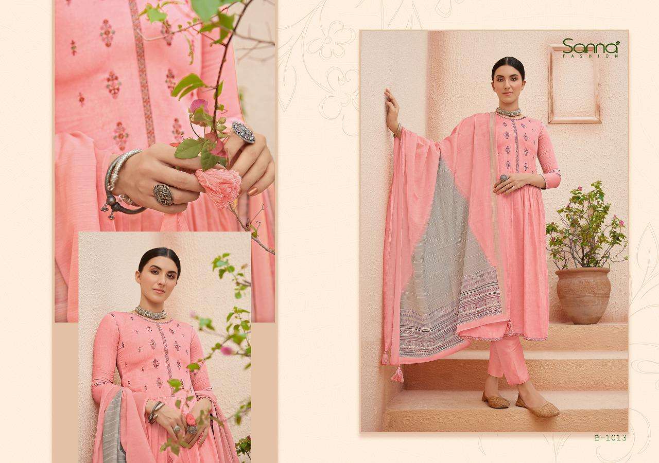 BENAZIR BY SANNA FASHION 1009 TO 1018 SERIES BEAUTIFUL SUITS COLLECTION BEAUTIFUL STYLISH FANCY COLORFUL CASUAL WEAR & ETHNIC WEAR PURE AZ COTTON JAM SILK DRESSES AT WHOLESALE PRICE