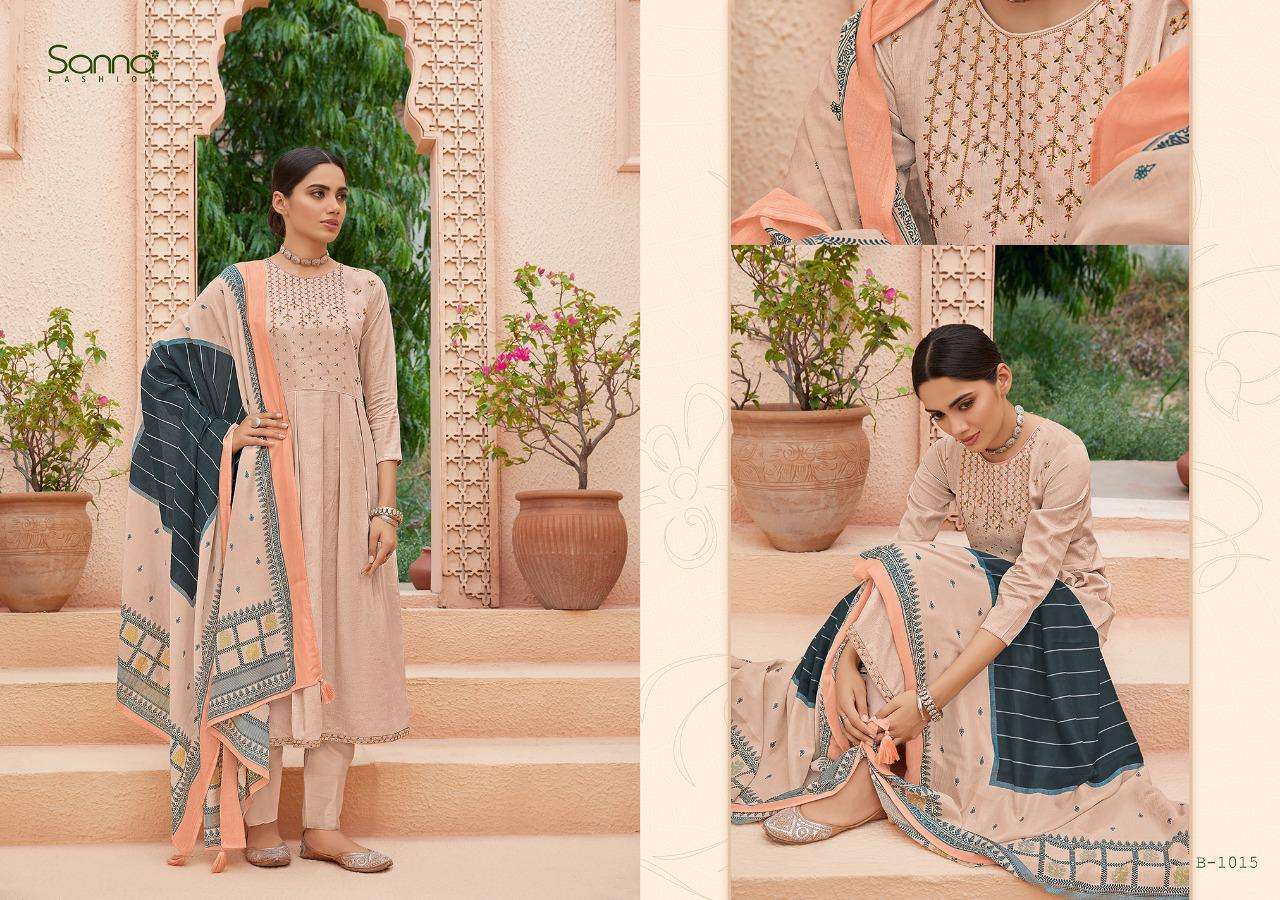 BENAZIR BY SANNA FASHION 1009 TO 1018 SERIES BEAUTIFUL SUITS COLLECTION BEAUTIFUL STYLISH FANCY COLORFUL CASUAL WEAR & ETHNIC WEAR PURE AZ COTTON JAM SILK DRESSES AT WHOLESALE PRICE