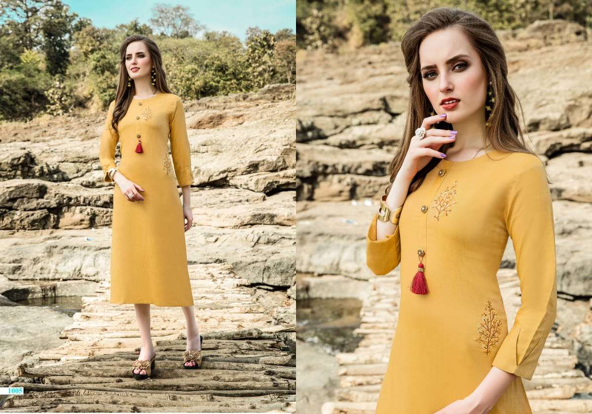 GLORY BY JPGANIYA 1001 TO 1006 SERIES BEAUTIFUL COLORFUL STYLISH FANCY CASUAL WEAR & READY TO WEAR LIQUID COTTON EMBROIDERED KURTIS AT WHOLESALE PRICE