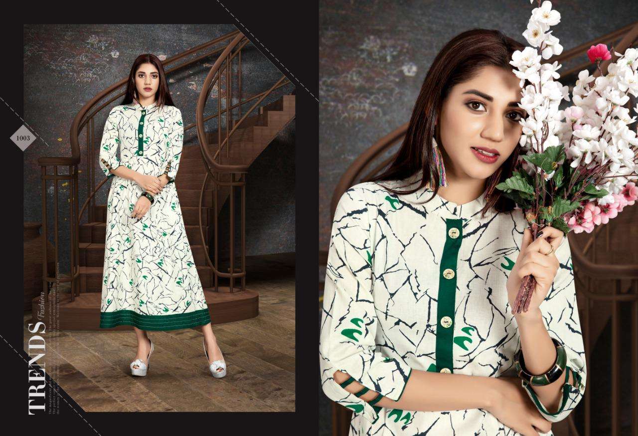 Kavya By Alishka Fashion 1001 To 1008 Series Beautiful Stylish Fancy Colorful Casual Wear & Ethnic Wear & Ready To Wear Tusar Cotton Printed Kurtis At Wholesale Price