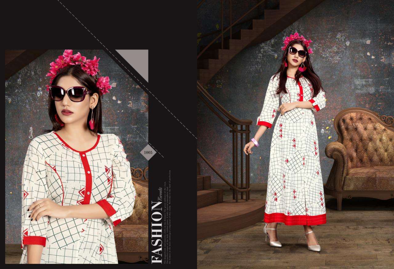 Kavya By Alishka Fashion 1001 To 1008 Series Beautiful Stylish Fancy Colorful Casual Wear & Ethnic Wear & Ready To Wear Tusar Cotton Printed Kurtis At Wholesale Price