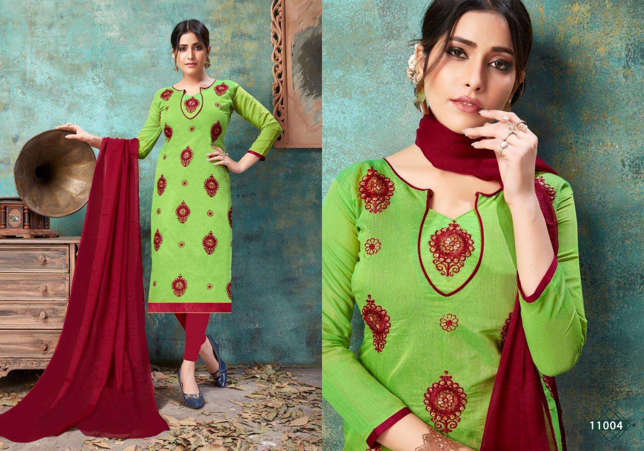 Rasili Vol-11 By Rahul Nx 11001 To 11010 Series Beautiful Winter Suits Collection Stylish Fancy Colorful Casual Wear & Ethnic Wear Chanderi Cotton Embroidery Work Dresses At Wholesale Price