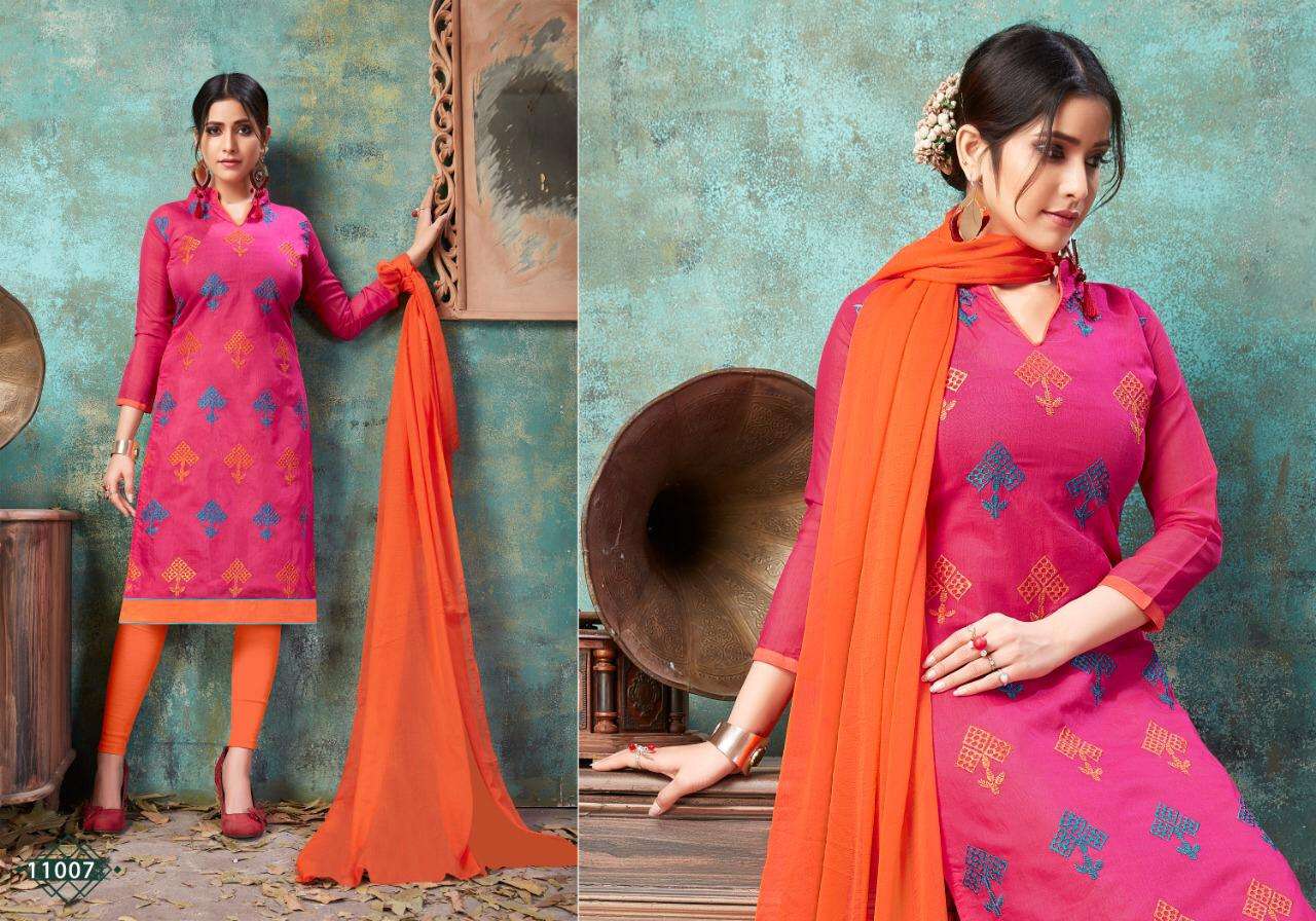 Rasili Vol-11 By Rahul Nx 11001 To 11010 Series Beautiful Winter Suits Collection Stylish Fancy Colorful Casual Wear & Ethnic Wear Chanderi Cotton Embroidery Work Dresses At Wholesale Price