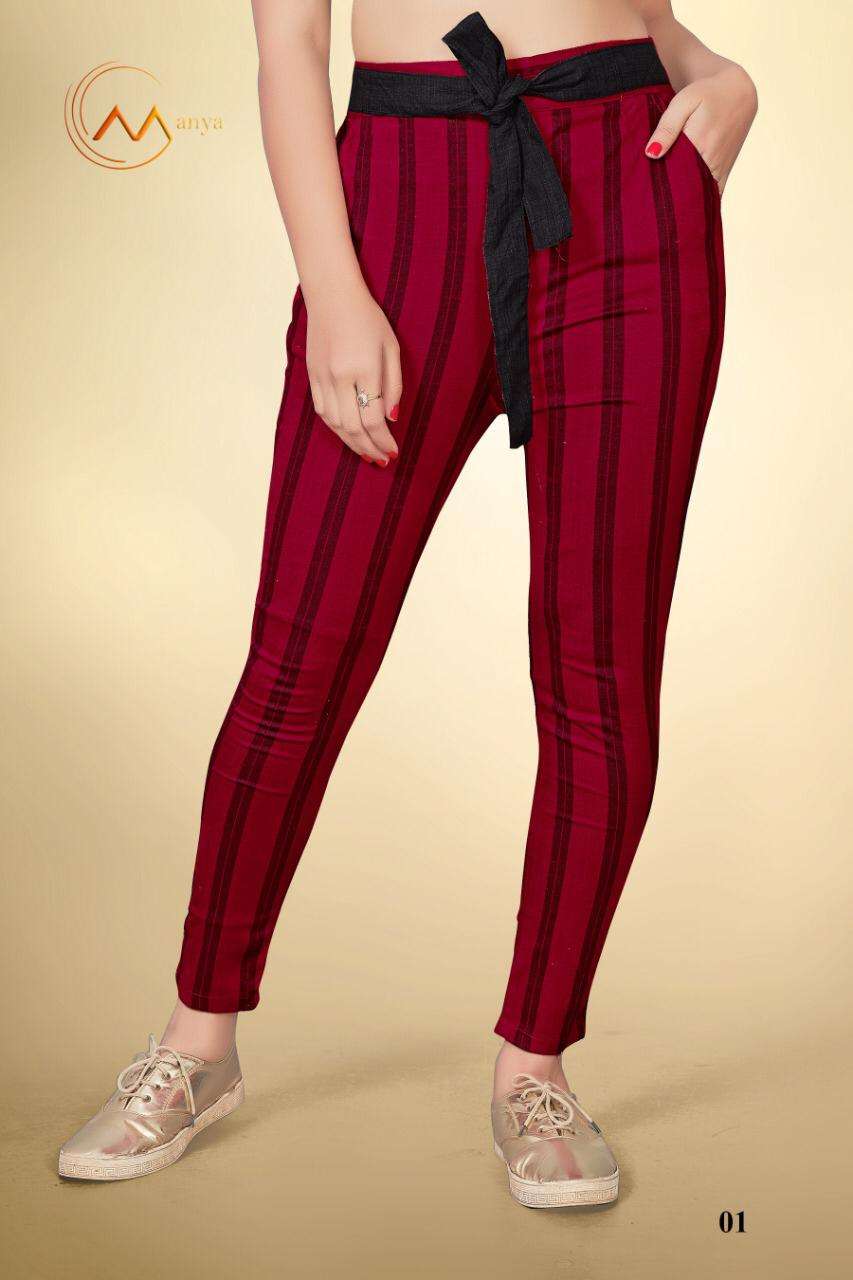 LYCRA BY MANSI FASHION 01 TO 05 SERIES BEAUTIFUL STYLISH FANCY COLORFUL PARTY WEAR & ETHNIC WEAR LYCRA PANTS AT WHOLESALE PRICE