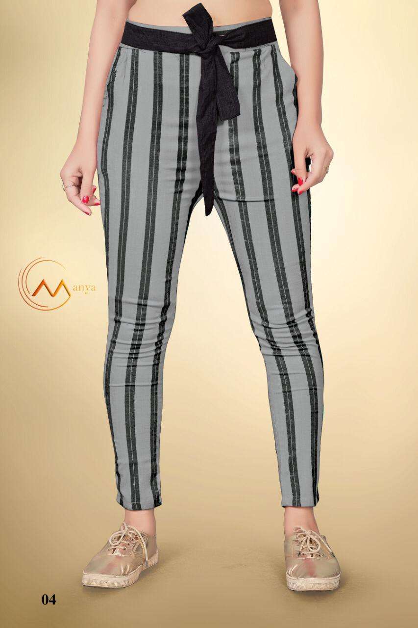 LYCRA BY MANSI FASHION 01 TO 05 SERIES BEAUTIFUL STYLISH FANCY COLORFUL PARTY WEAR & ETHNIC WEAR LYCRA PANTS AT WHOLESALE PRICE
