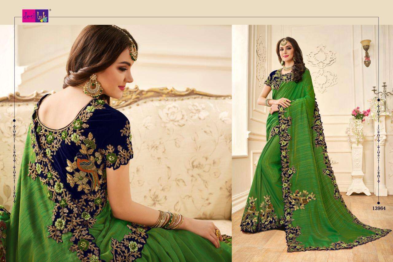 PAVITRA RISHTA VOL-43 BY DESI LUK 13959 TO 13968 SERIES INDIAN TRADITIONAL WEAR COLLECTION BEAUTIFUL STYLISH FANCY COLORFUL PARTY WEAR & OCCASIONAL WEAR FANCY SAREES AT WHOLESALE PRICE