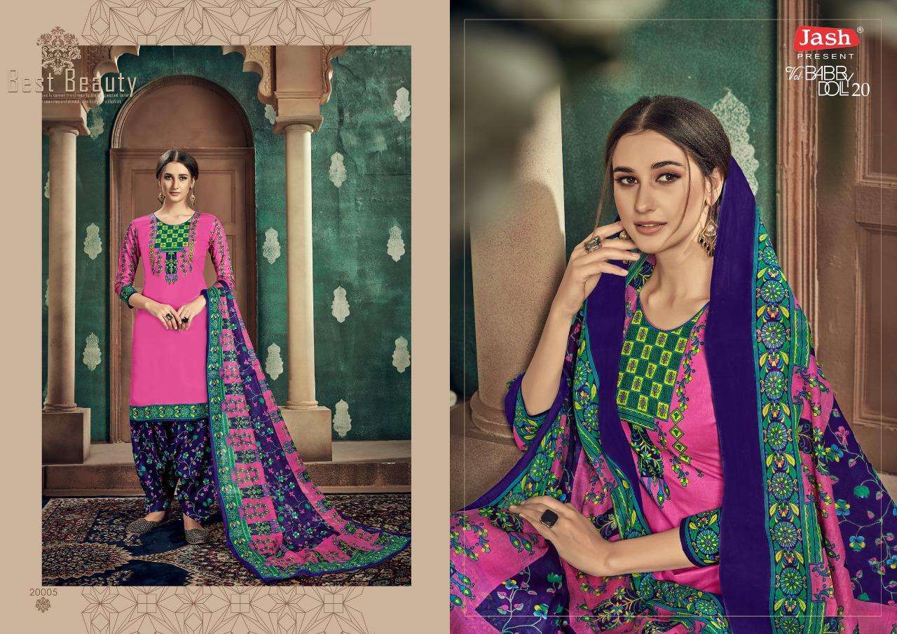 BABBY DOL VOL-20 BY JASH 20001 TO 20012 SERIES BEAUTIFUL STYLISH PATIALA SUITS FANCY COLORFUL CASUAL WEAR & ETHNIC WEAR & READY TO WEAR PURE COTTON PRINTED DRESSES AT WHOLESALE PRICE