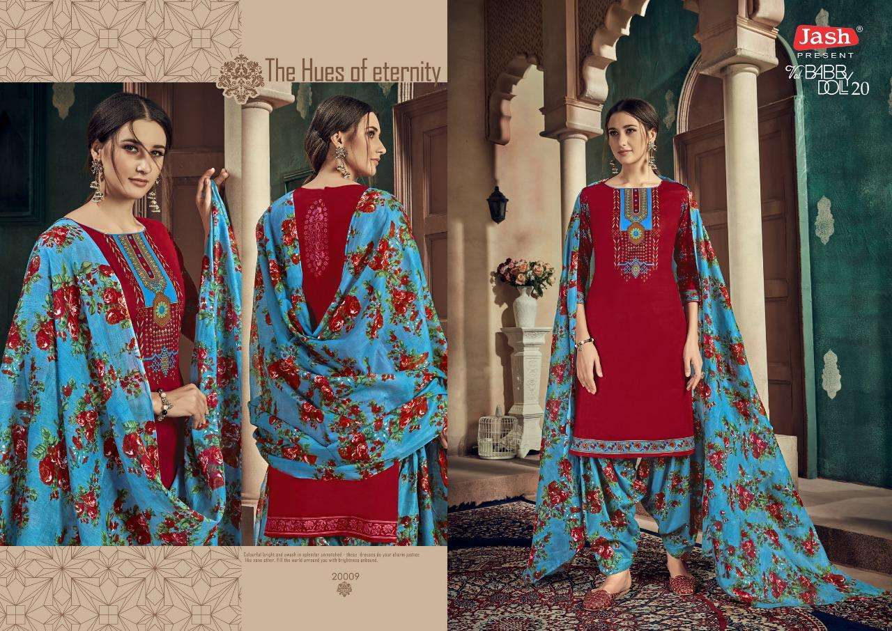 BABBY DOL VOL-20 BY JASH 20001 TO 20012 SERIES BEAUTIFUL STYLISH PATIALA SUITS FANCY COLORFUL CASUAL WEAR & ETHNIC WEAR & READY TO WEAR PURE COTTON PRINTED DRESSES AT WHOLESALE PRICE