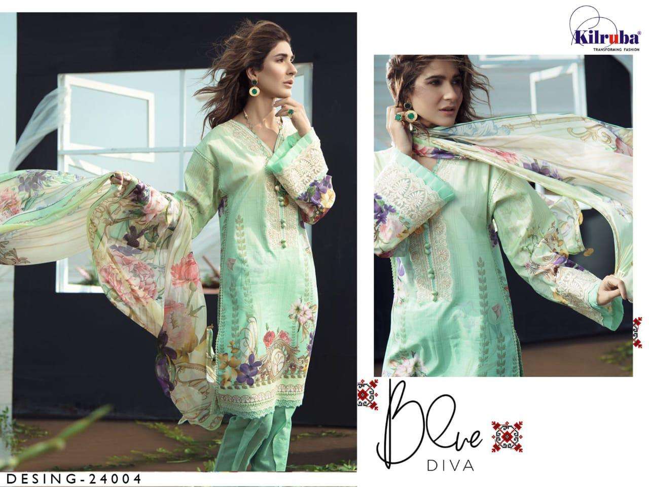 FIRDOUS LAWN COLLECTION 2020 BY KILRUBA 24001 TO 24004 SERIES PAKISTANI SUITS BEAUTIFUL FANCY COLORFUL STYLISH PARTY WEAR & OCCASIONAL WEAR LAWN DIGITAL PRINTED WITH EMBROIDERY DRESSES AT WHOLESALE PRICE