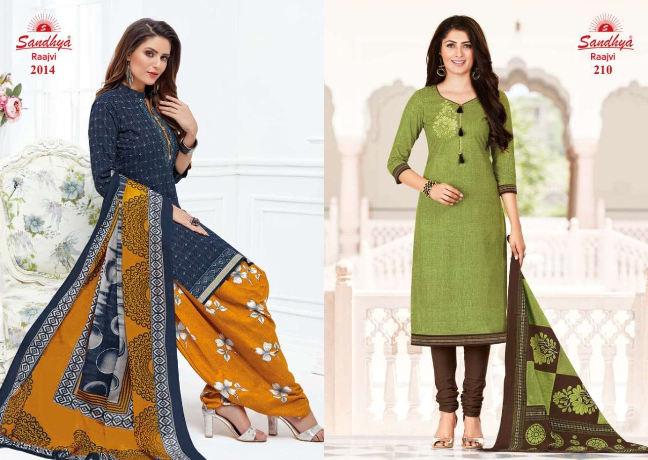 RAAJVI BY SANDHYA 2014 TO 2027 SERIES BEAUTIFUL SUITS STYLISH FANCY COLORFUL PARTY WEAR & ETHNIC WEAR COTTON PRINTED DRESSES AT WHOLESALE PRICE