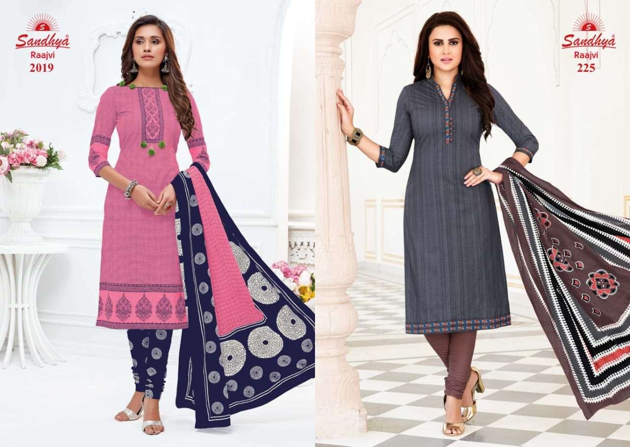 RAAJVI BY SANDHYA 2014 TO 2027 SERIES BEAUTIFUL SUITS STYLISH FANCY COLORFUL PARTY WEAR & ETHNIC WEAR COTTON PRINTED DRESSES AT WHOLESALE PRICE