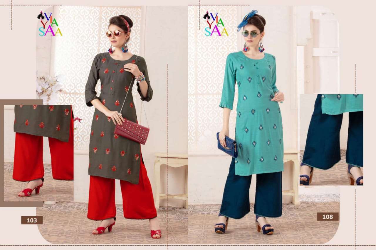 MASTII BY VIYASSA 01 TO 10 SERIES BEAUTIFUL COLORFUL STYLISH FANCY CASUAL WEAR & ETHNIC WEAR & READY TO WEAR RAYON SLUB KURTIS AT WHOLESALE PRICE