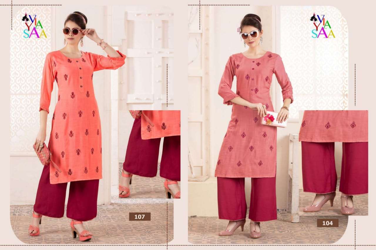 MASTII BY VIYASSA 01 TO 10 SERIES BEAUTIFUL COLORFUL STYLISH FANCY CASUAL WEAR & ETHNIC WEAR & READY TO WEAR RAYON SLUB KURTIS AT WHOLESALE PRICE