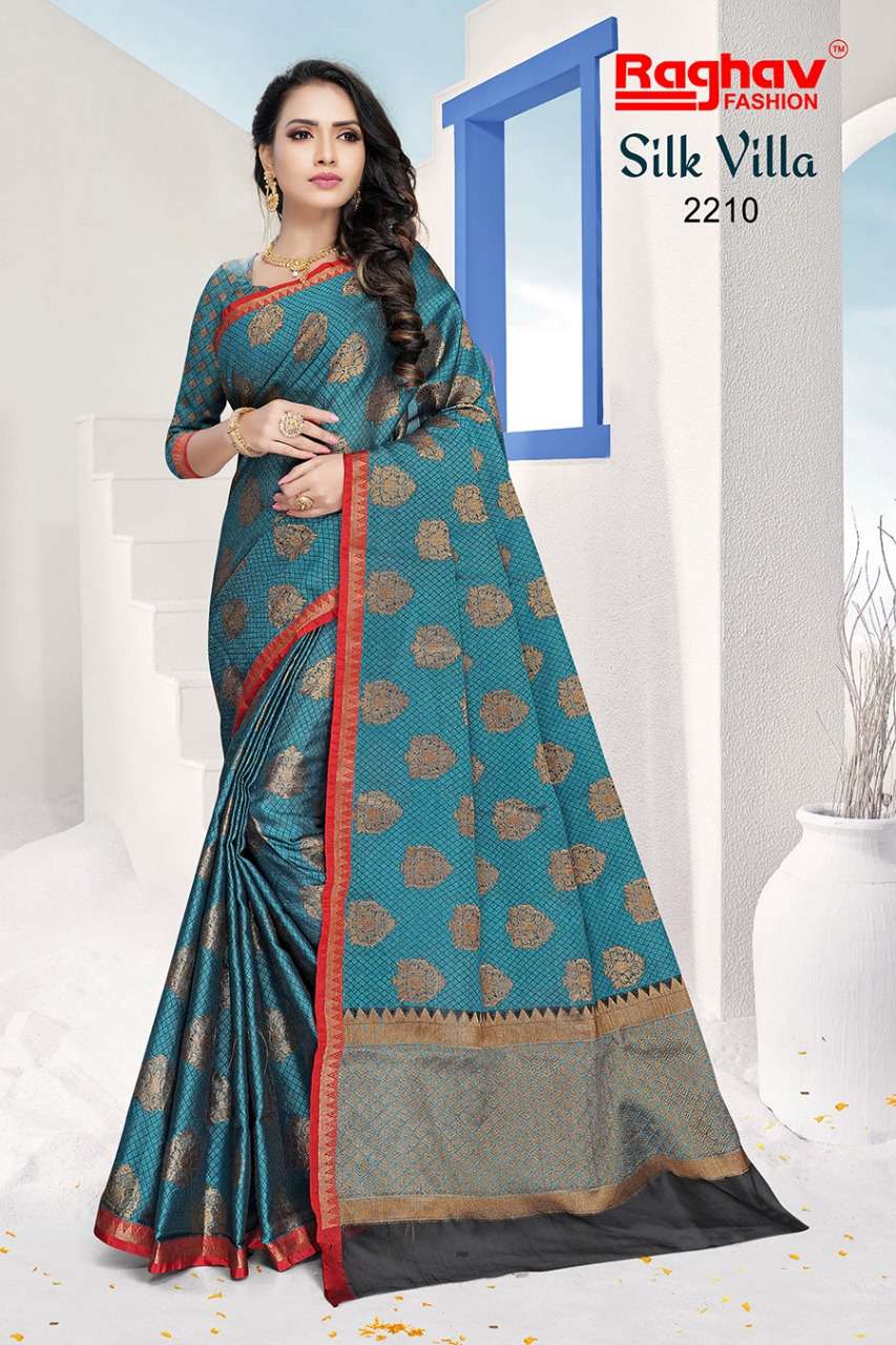 SILK VILLA BY RAGHAV FASHION 2209 TO 2216 SERIES INDIAN TRADITIONAL WEAR COLLECTION BEAUTIFUL STYLISH FANCY COLORFUL PARTY WEAR & OCCASIONAL WEAR RUCHI COTTON SAREES AT WHOLESALE PRICE