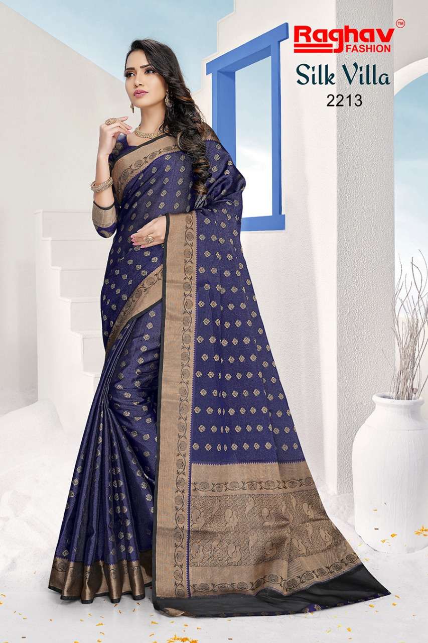 SILK VILLA BY RAGHAV FASHION 2209 TO 2216 SERIES INDIAN TRADITIONAL WEAR COLLECTION BEAUTIFUL STYLISH FANCY COLORFUL PARTY WEAR & OCCASIONAL WEAR RUCHI COTTON SAREES AT WHOLESALE PRICE