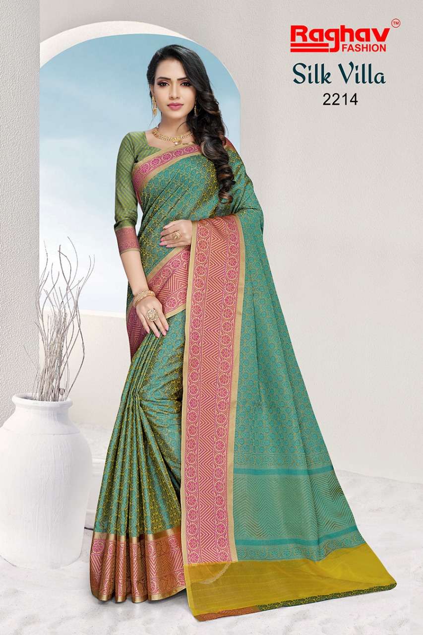 SILK VILLA BY RAGHAV FASHION 2209 TO 2216 SERIES INDIAN TRADITIONAL WEAR COLLECTION BEAUTIFUL STYLISH FANCY COLORFUL PARTY WEAR & OCCASIONAL WEAR RUCHI COTTON SAREES AT WHOLESALE PRICE