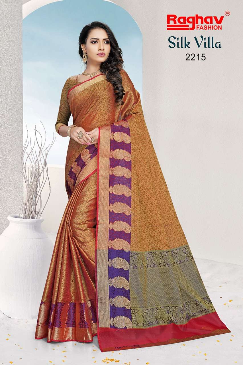 SILK VILLA BY RAGHAV FASHION 2209 TO 2216 SERIES INDIAN TRADITIONAL WEAR COLLECTION BEAUTIFUL STYLISH FANCY COLORFUL PARTY WEAR & OCCASIONAL WEAR RUCHI COTTON SAREES AT WHOLESALE PRICE