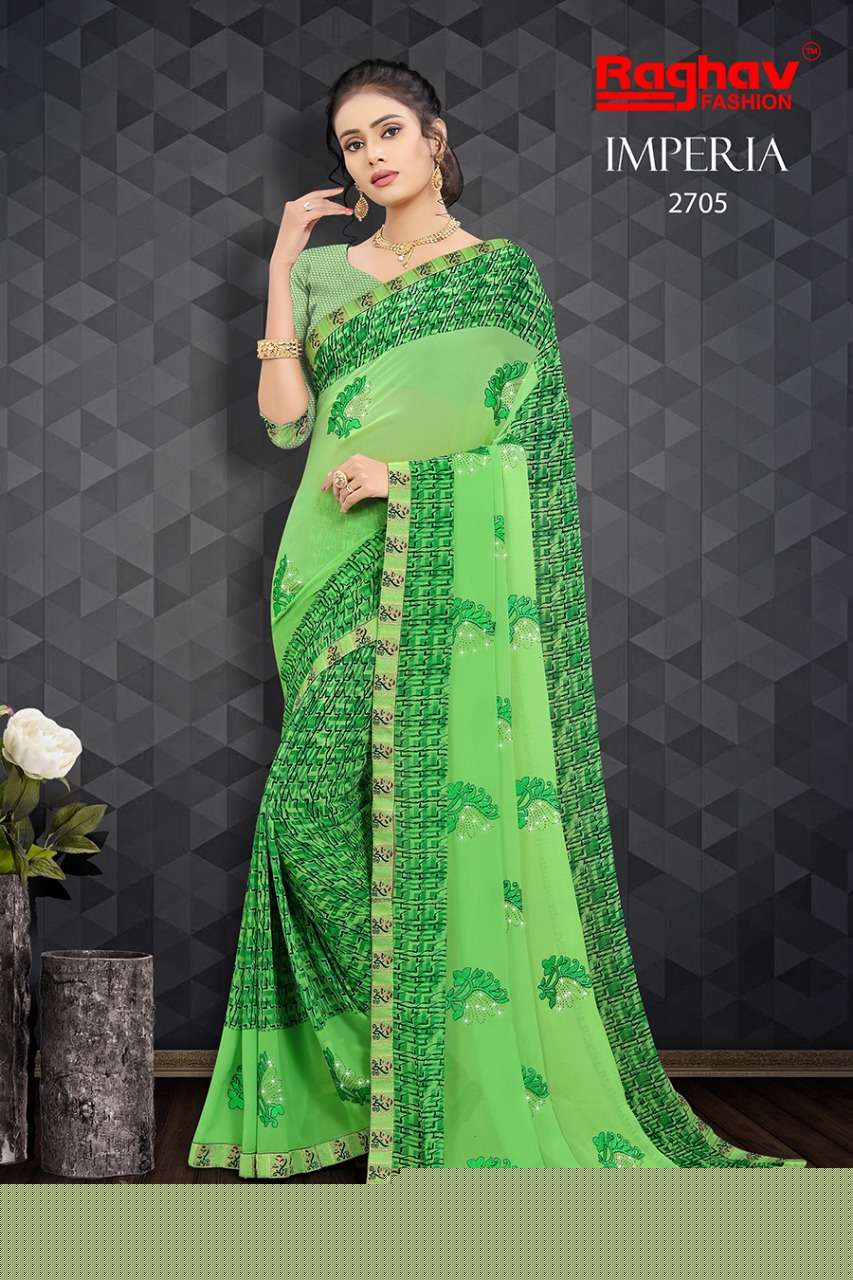 IMPERIA BY RAGHAV FASHION 2701 TO 2708 SERIES INDIAN TRADITIONAL WEAR COLLECTION BEAUTIFUL STYLISH FANCY COLORFUL PARTY WEAR & OCCASIONAL WEAR WEIGHTLESS SAREES AT WHOLESALE PRICE