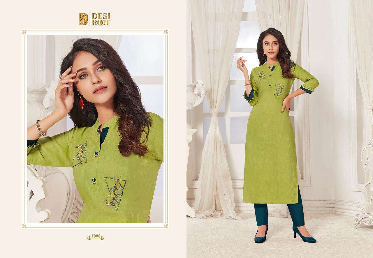 FEMISTA BY DESI ROOT 1001 TO 1008 SERIES BEAUTIFUL COLORFUL STYLISH FANCY CASUAL WEAR & ETHNIC WEAR & READY TO WEAR LAFER LINEN PRINTED KURTIS AT WHOLESALE PRICE