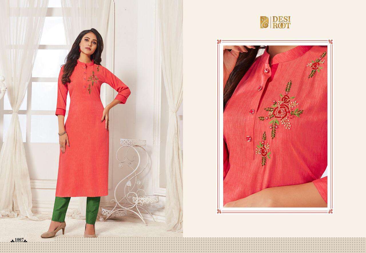 FEMISTA BY DESI ROOT 1001 TO 1008 SERIES BEAUTIFUL COLORFUL STYLISH FANCY CASUAL WEAR & ETHNIC WEAR & READY TO WEAR LAFER LINEN PRINTED KURTIS AT WHOLESALE PRICE