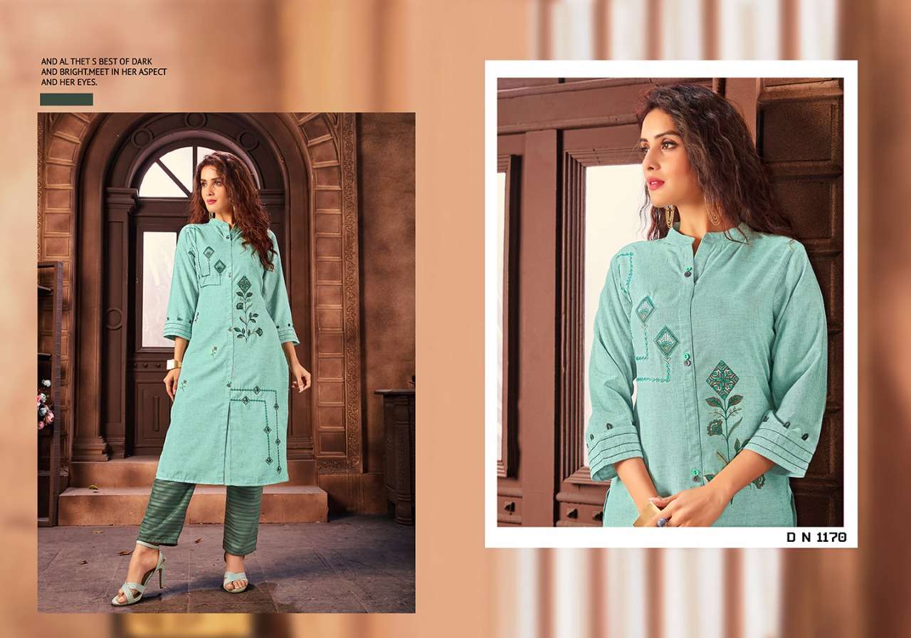 ROYAL BY MANYA 1168 TO 1173 SERIES BEAUTIFUL COLORFUL STYLISH FANCY CASUAL WEAR & ETHNIC WEAR & READY TO WEAR COTTON LINEN WITH EMBROIDERY KURTIS AT WHOLESALE PRICE